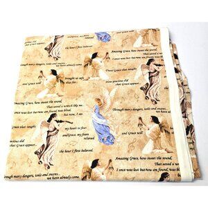 Amazing Grace Angel Print Cotton Fabric Springs Industries 1013 Sewing Quilting